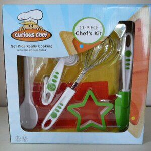 Curious Chef 11-Piece Yellow & Orange Chef's Kit for Kids-NIB